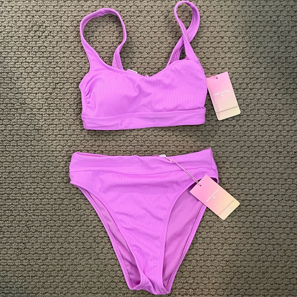 Small Purple Stoney Clover Bathing Suit/Swimsuit